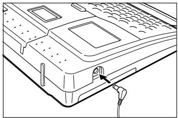 CASIO KL-7000 - To connect the AC adaptor - 1