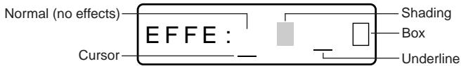 CASIO KL-7200E - To specify a text effect - 1