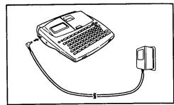 CASIO KL-8100 - To connect the AC adaptor - 1
