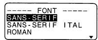 CASIO KL-8100 - To change the font for displayed text - 1