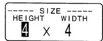 CASIO KL-8100 - To change character size using direct specification - 2