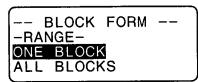 CASIO KL-8100 - To display the BLOCK FORM menu - 2