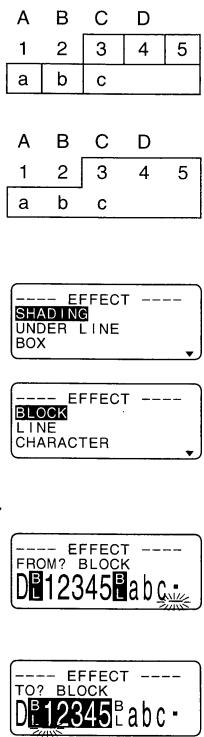 CASIO KL-8100 - To change the text effect for lines of text - 1