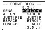 CASIO KL-8200 - Pour afficher le menu FORME BLOC - 3