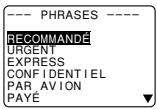 CASIO KL-8200 - Pour imprimer une phrase prépréglée - 1