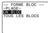 CASIO KL-8200 - Pour afficher le menu FORME BLOC - 2