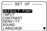 CASIO KL-8200 - A propos du menu SET UP (réglage) - 1