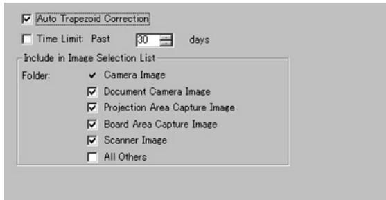 CASIO PJ CAMERA SOFTWARE 1.1 - Spécification des fichiers devant apparaitre dans la zone de la liste de prévisualisation - 1