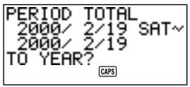 CASIO SF-4980ER - To calculate expense totals for a specific period - 1