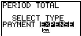 CASIO SF-4980ER - To calculate expense totals for a specific period - 3