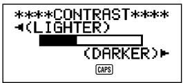 CASIO SF-4980ER - To adjust the display contrast - 1