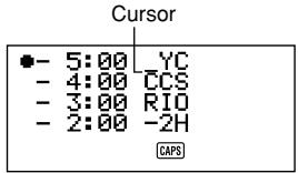 CASIO SF-4980ER - To edit a city code name - 2