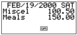 CASIO SF-4980ER - To change the amount type - 3