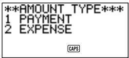 CASIO SF-4980ER - To change the amount type - 1