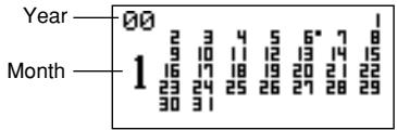 CASIO SF-4980ER - To display the calendar - 1
