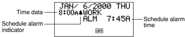 CASIO SF-4980ER - To set a schedule alarm when inputting data - 1