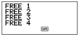 CASIO SF-4980ER - To change a FREE entry label - 1