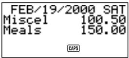 CASIO SF-4980ER - Index Display - 1
