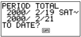 CASIO SF-4980ER - To calculate expense totals for a specific period - 2