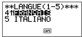 CASIO SF-4980ER - To select the system language - 2