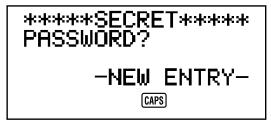 CASIO SF-4980ER - To create a secret memory area - 1