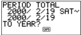 CASIO SF-4985ER - To calculate expense totals for a specific period - 1