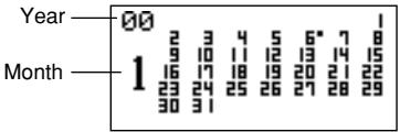 CASIO SF-4985ER - To display the calendar - 1