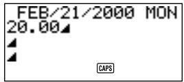 CASIO SF-4985ER - To move an Expense Mode data item to a different date - 1