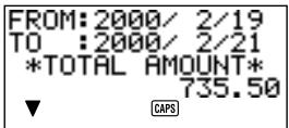 CASIO SF-4985ER - To calculate expense totals for a specific period - 4