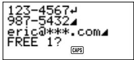 CASIO SF-4985ER - To input Telephone Directory data - 5