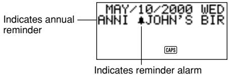 CASIO SF-4985ER - Annual reminder - 1