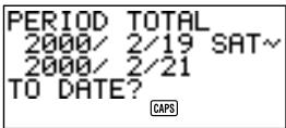 CASIO SF-4985ER - To calculate expense totals for a specific period - 2