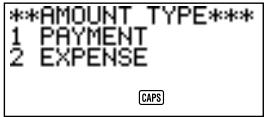 CASIO SF-4985ER - To change the amount type - 1