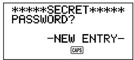 CASIO SF-4985ER - To create a secret memory area - 1