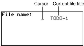CASIO SF-5980 - To change a file title - 1