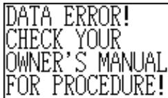 CASIO SF-5980 - Data Error Message - 1