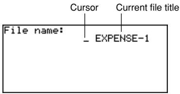 CASIO SF-5980 - To change a file title - 1