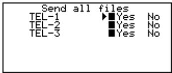 CASIO SF-5980 - To send all data items from a multiple file mode (Telephone Directory, Memo, To Do, Expense Manager) - 1