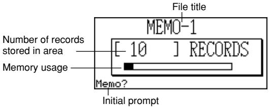 CASIO SF-5980 - To enter the Memo Mode - 1