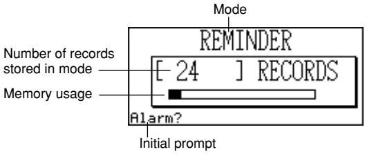 CASIO SF-5980 - To enter the Reminder Mode - 1