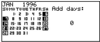 CASIO SF-5980 - To jump a specific number of days - 1