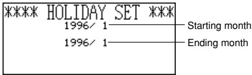 CASIO SF-5980 - To highlight days of the week for multiple weeks - 1