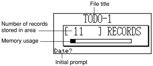 CASIO SF-5980 - To enter the To Do Mode - 1