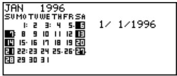 CASIO SF-5980 - To jump to a specific date - 1