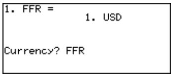 CASIO SF-5980 - To change currency labels and rates - 1