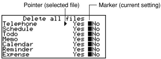 CASIO SF-5980 - To delete all data items in specific modes - 1
