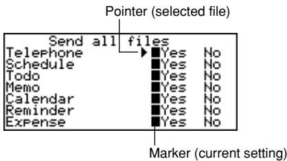 CASIO SF-5980 - To send all data items in specific modes - 1