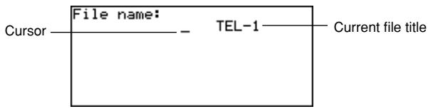 CASIO SF-5980 - To change a file title - 1