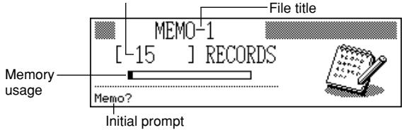 CASIO SF-7100SY - To enter the Memo Mode - 1