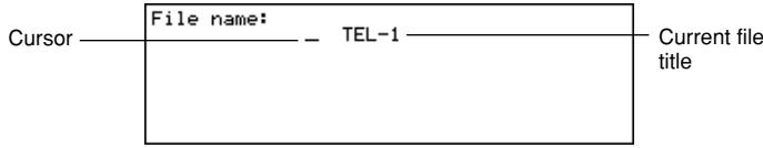 CASIO SF-7100SY - To change a file title - 1